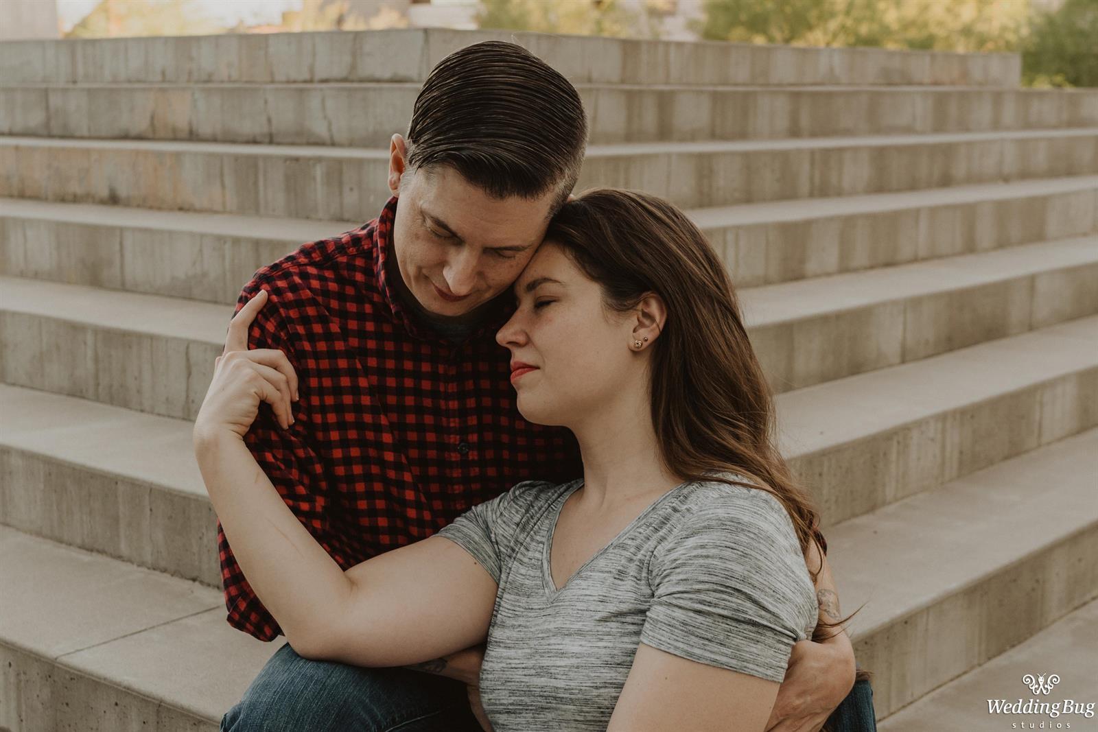 Tender Closeup Engagement Photo